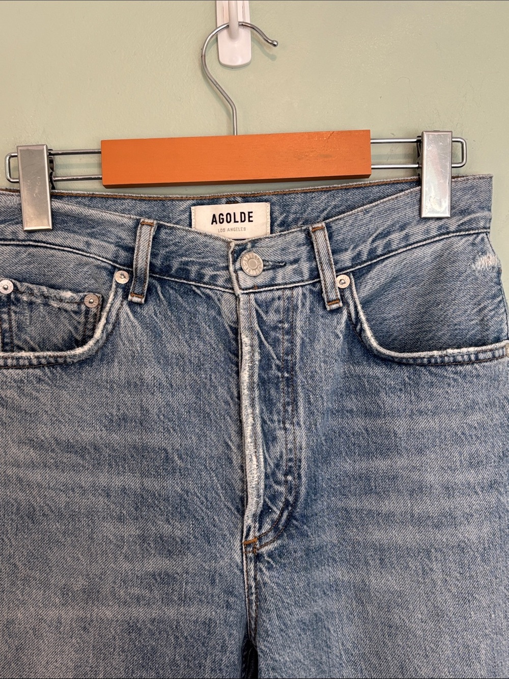 AGOLDE Riley High Rise Straight Leg Jeans (Size 24) - Picture 3 of 9